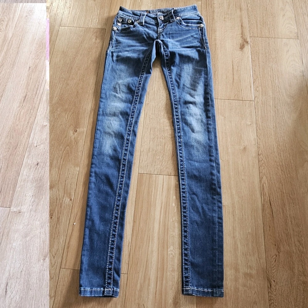 Miss Me Women's Embellished Skinny Jeans – Medium Wash (Size 22)